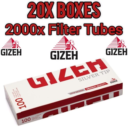 20x gizeh filter tubes - gizeh, silver