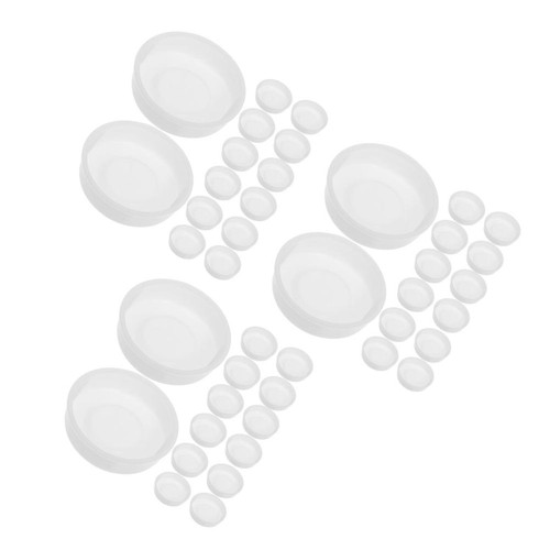 60pcs sturdy plastic round - round, end