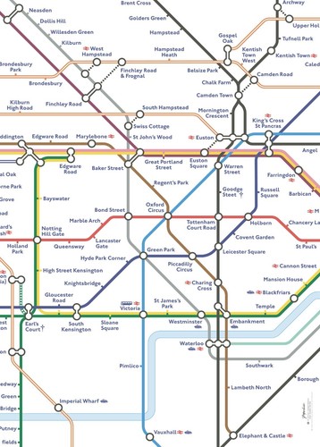 Tube map wrapping - tube, paper