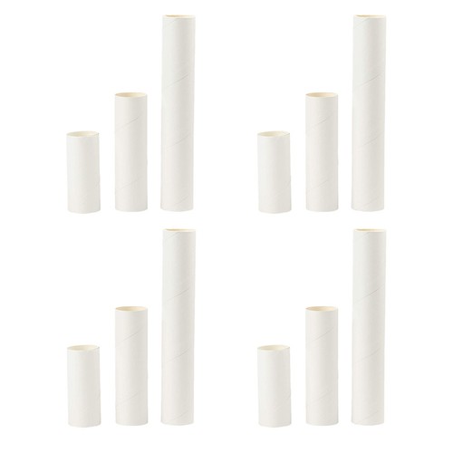 24pcs kraft paper tubes - 24pcs, white