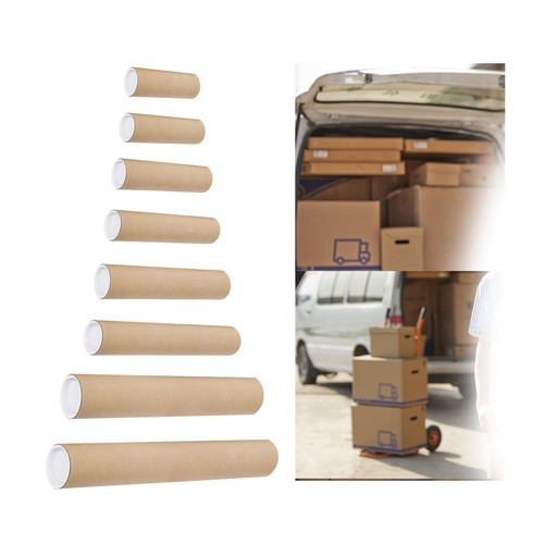 Round mailing tubes with - with, caps